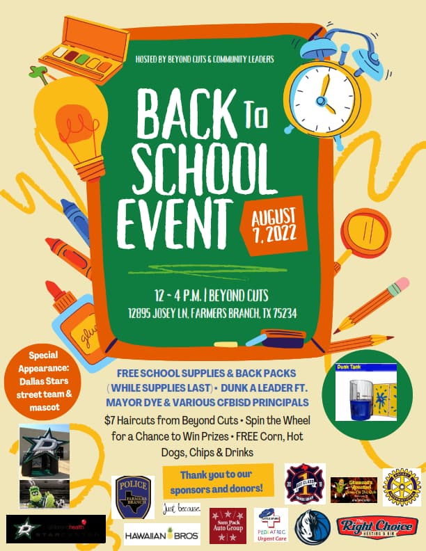 The Right Choice Heating and Air is proud to be a part of the Farmers Branch Back to School Event. Aug.7.2022 12-4 P.M.